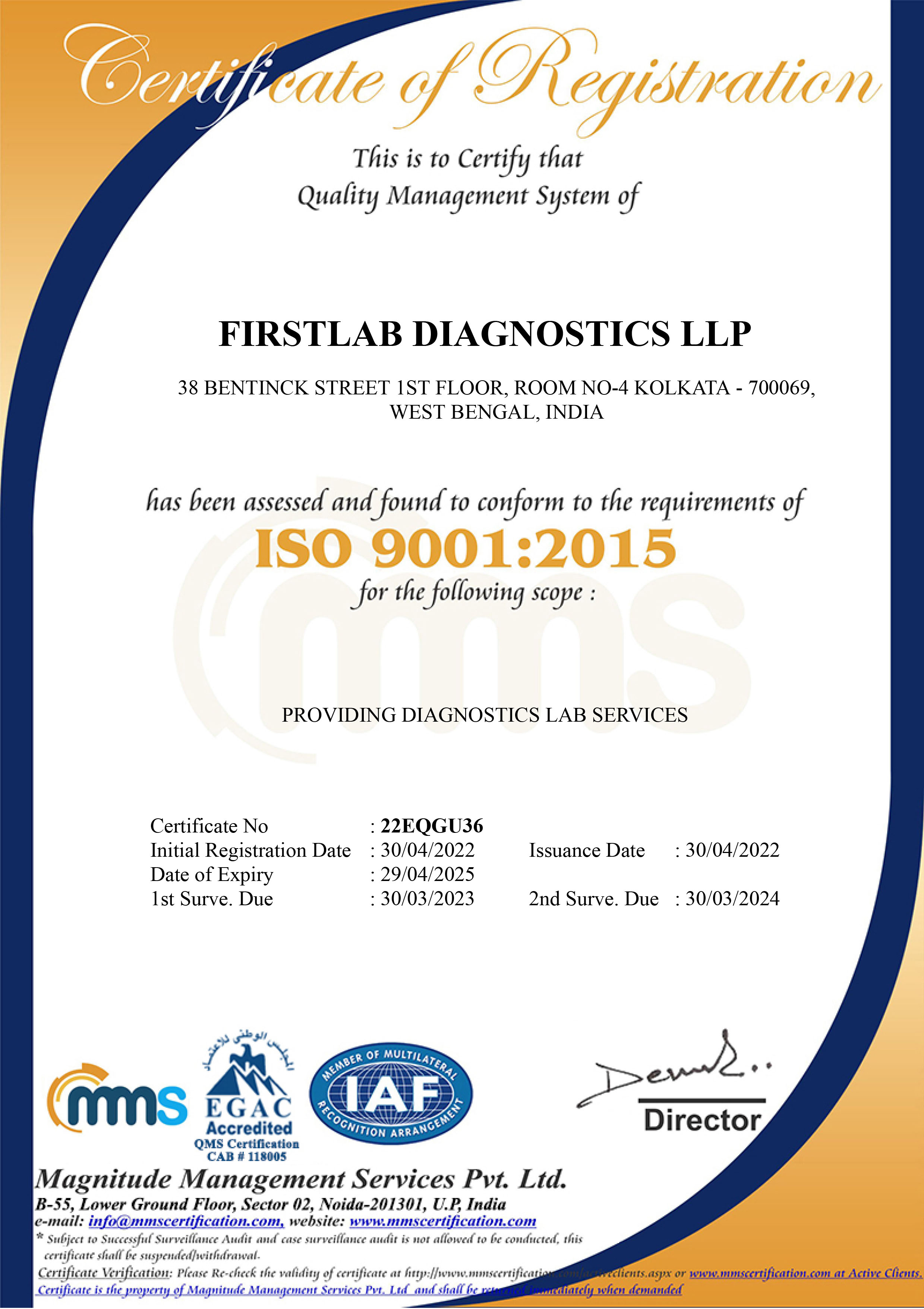 ISO certificate